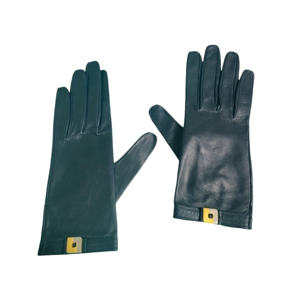 Women's LOEWE Black Leather W/interlocking LL logo Size 7.5 - Picture 2 of 8